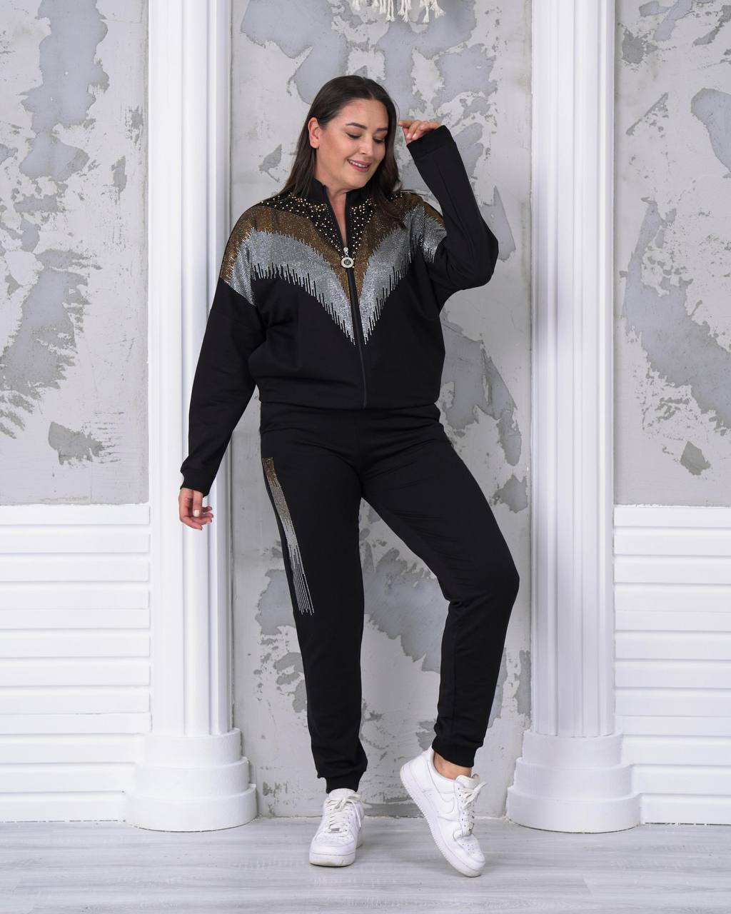Glam Chic Fringe Tracksuit Set